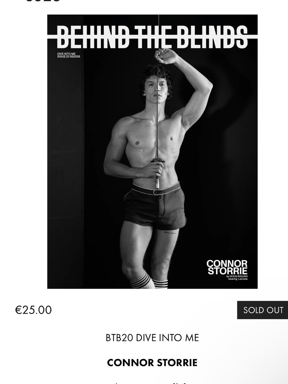 Connor Storrie Behind The Blinds, Magazine